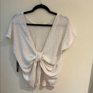Open back Knotted Cream Top